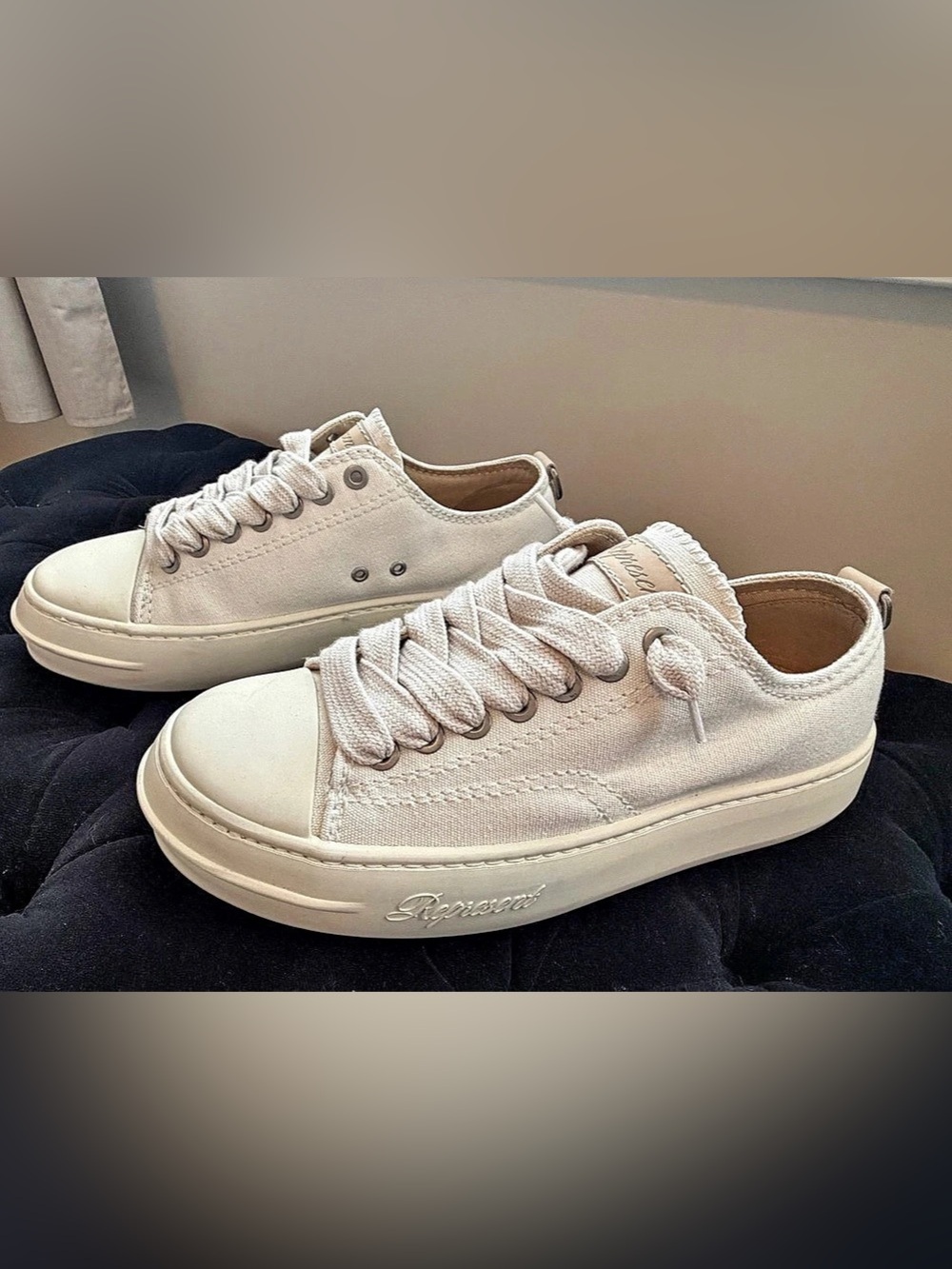 Represent Rep-Cap Chunky Sneaker Vintage White Low-Top Sneakers US 12 - Worn 1x